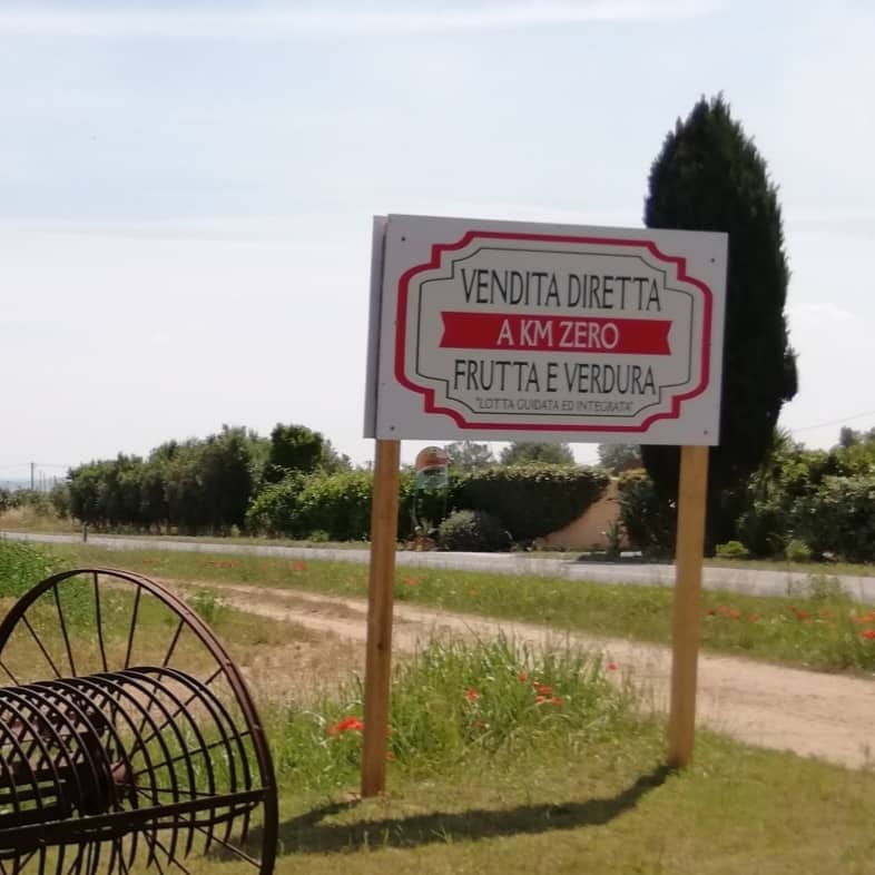 Cartello vendita diretta frutta e verdura km zero